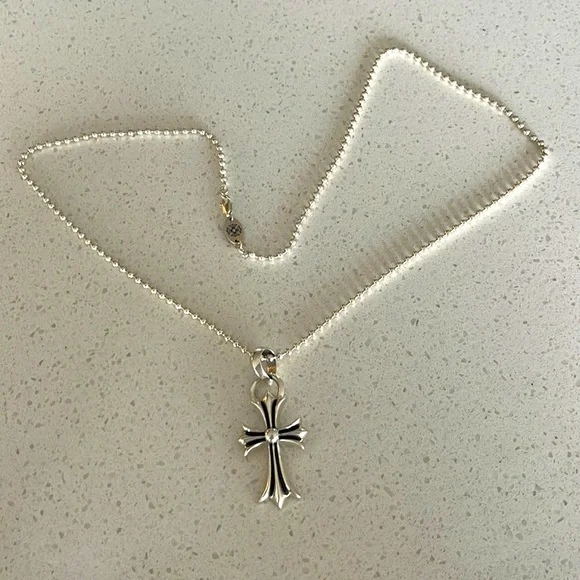 New never worn Chrome Hearts Cross Pendant and Ball 30IN